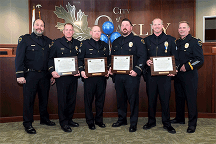 Four Oakley Police officers Honored in Inaugural Award Ceremony