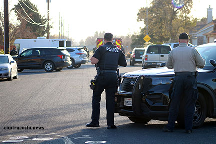 Brentwood Police at a warrant search